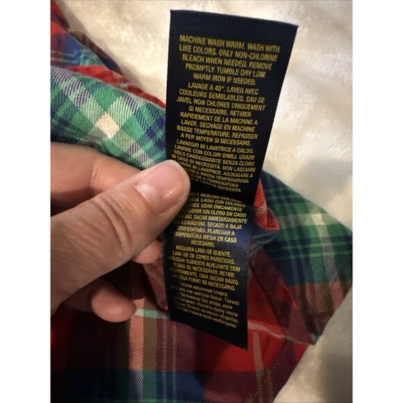 Polo Ralph Lauren Girls Size 6 Dress Red Plaid Button Up Skirt - Picture 9 of 12